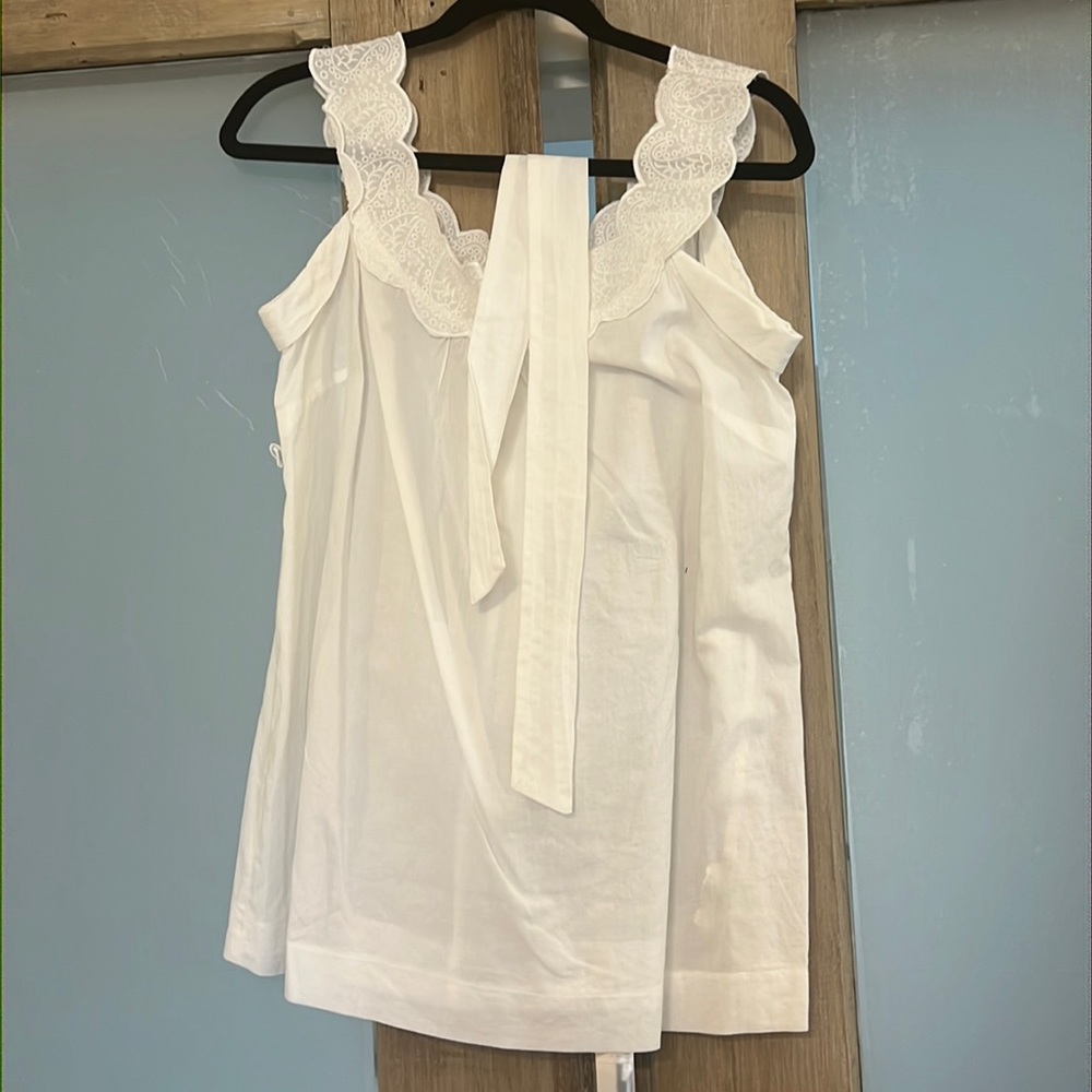 Motherhood maternity white sleeveless blouse